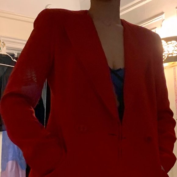 Giorgio Armani Red Blazer Size 4 - Picture 6 of 11